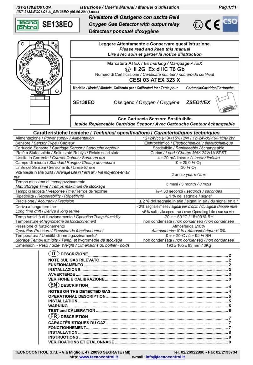 Tecnocontrol SE138EO user manual
