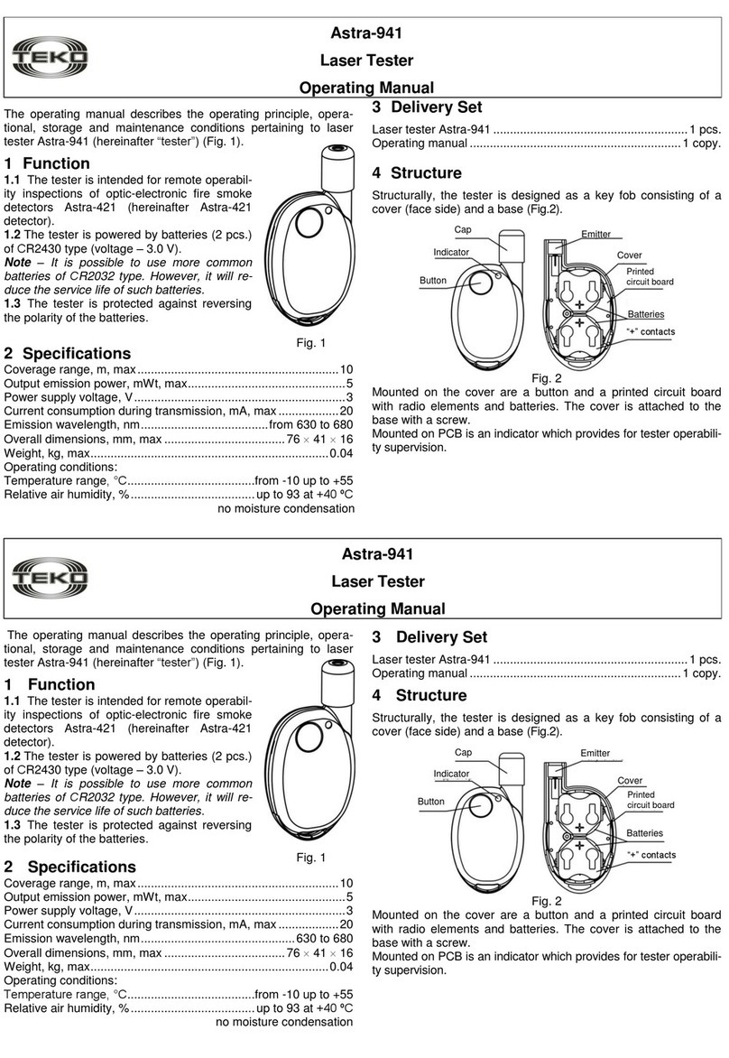 teko Astra-941 operating manual