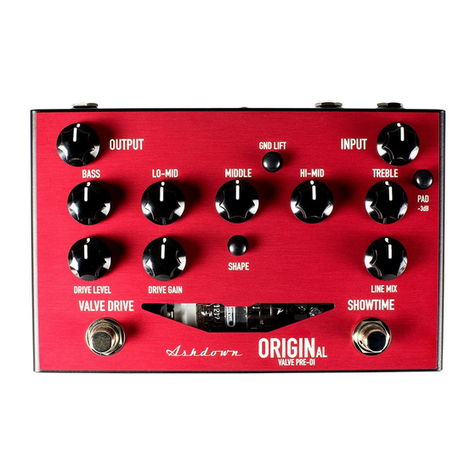 Ashdown ORIGINal VALVE PRE user manual