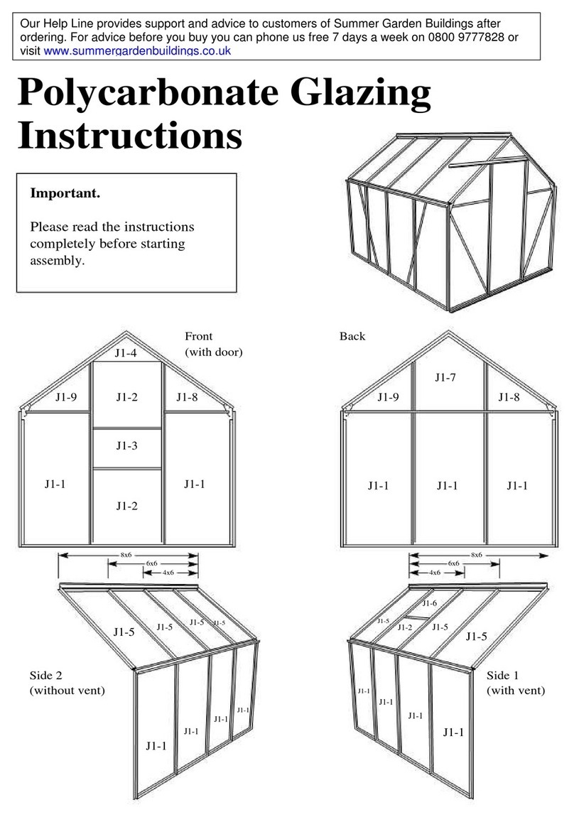 Summer Garden Buildings Glazing instructions