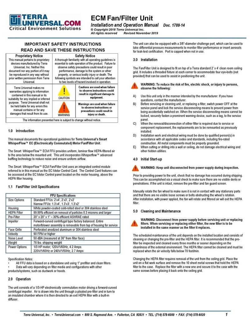 Terra Universal Smart WhisperFlow Installation and operation manual
