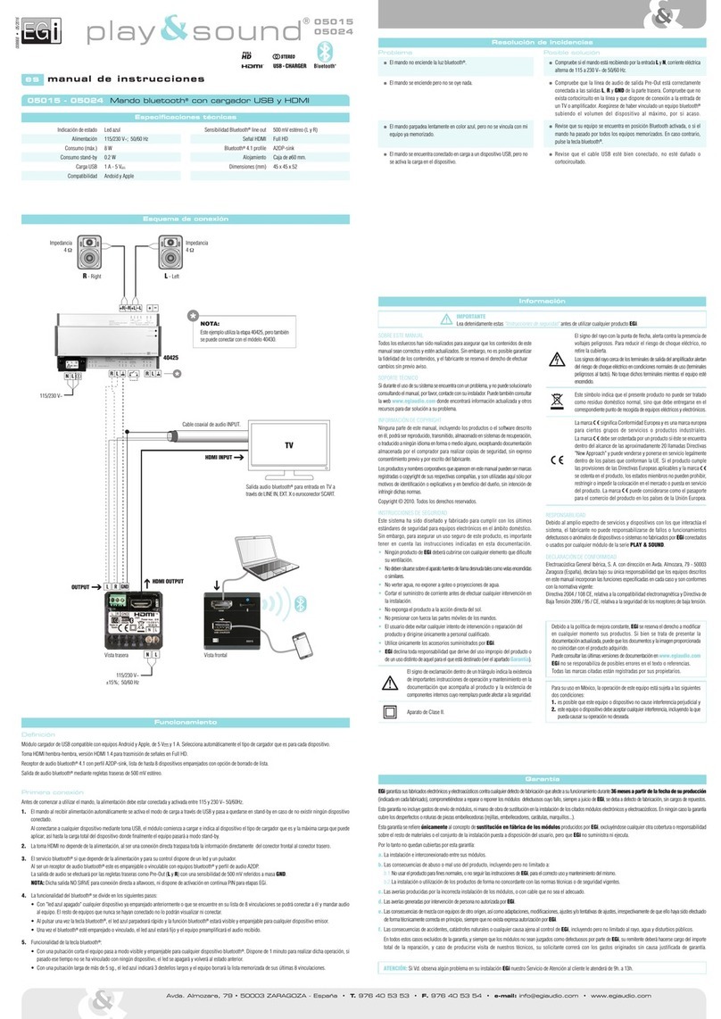 EGi play&sound 05015 instruction manual