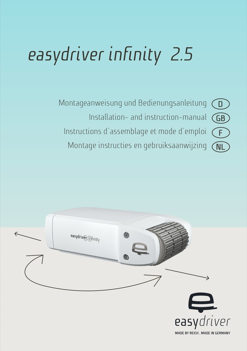 easydriver infinity 2.5 Installation and instruction manual