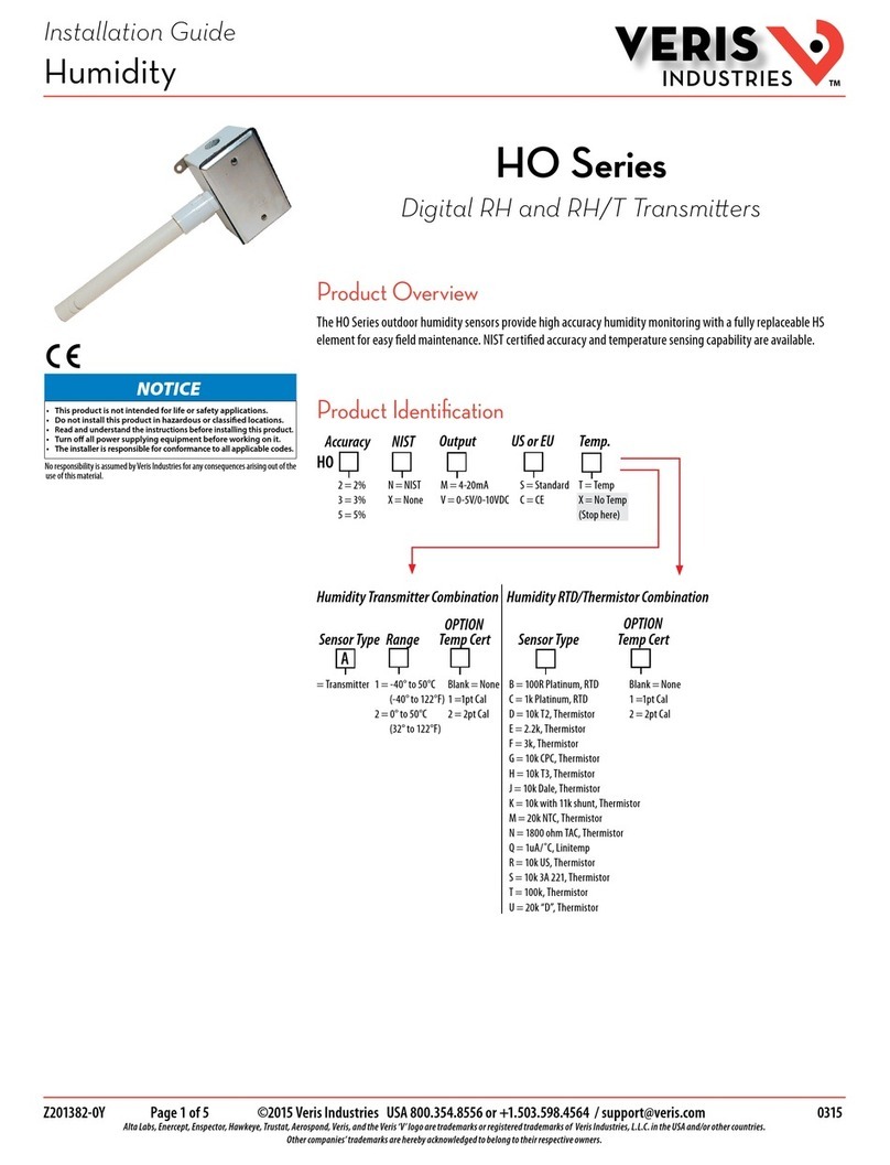 Veris Industries HO Series installation guide