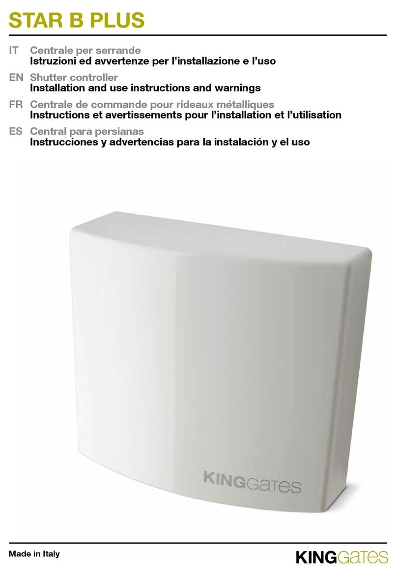 King gates Star B plus Installation and use instructions and warnings
