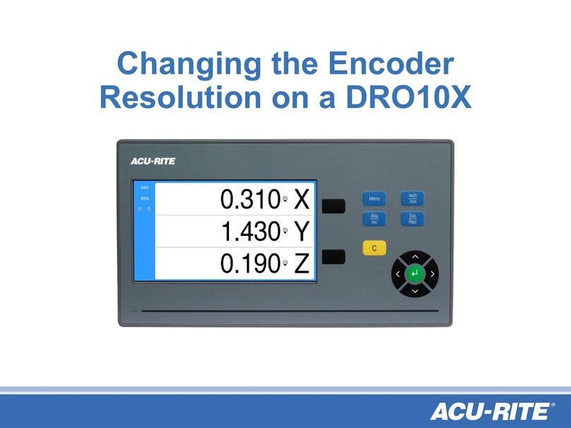 ACU-RITE DRO10 Series User manual
