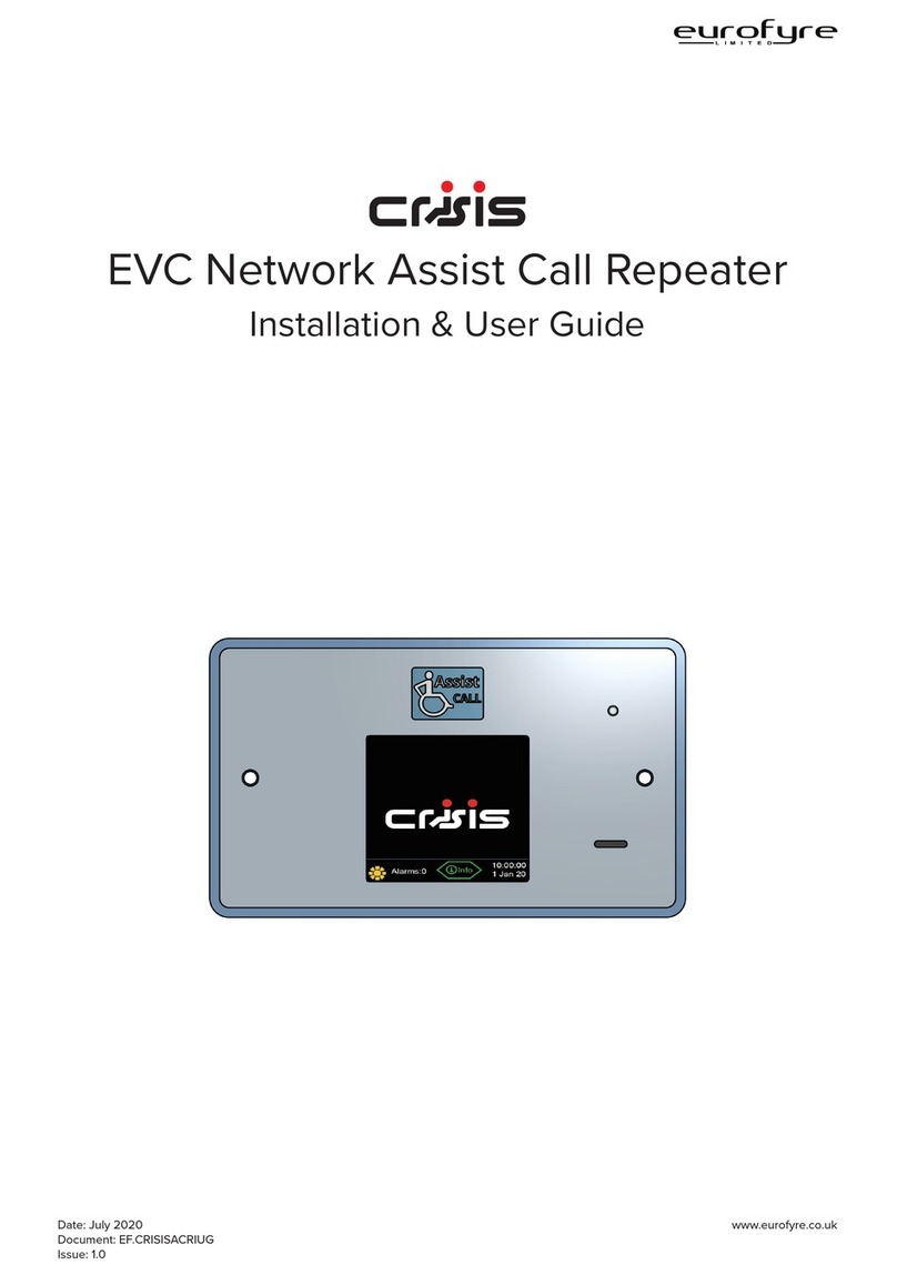 Eurofyre crisis EVC Network Assist Call Repeater Installation & user guide
