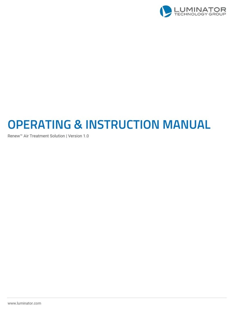 Luminator Renew System Operating instructions manual