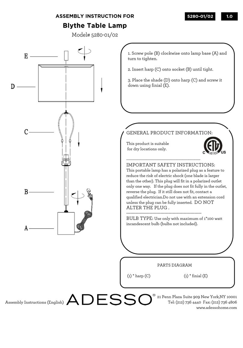 Adesso Blythe 5280-01/02 User manual Adesso Blythe 5280-01/02 User manual