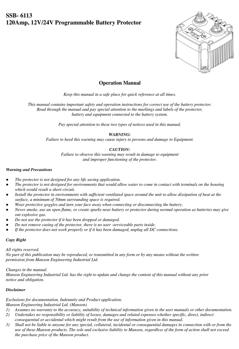 Manson Engineering Industrial SSB-6113 User manual