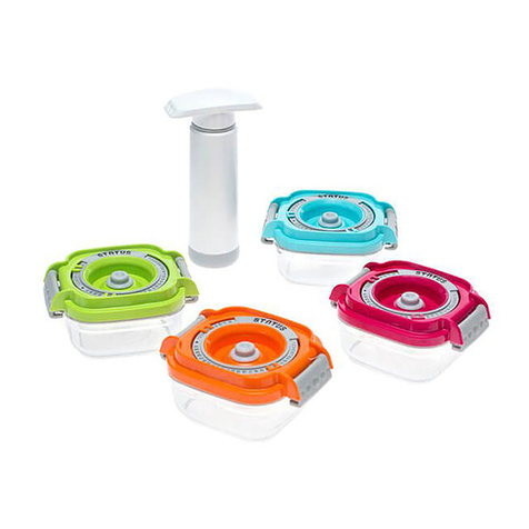 Status RECTANGULAR VACUUM CONTAINERS, 5 PCS SET User manual