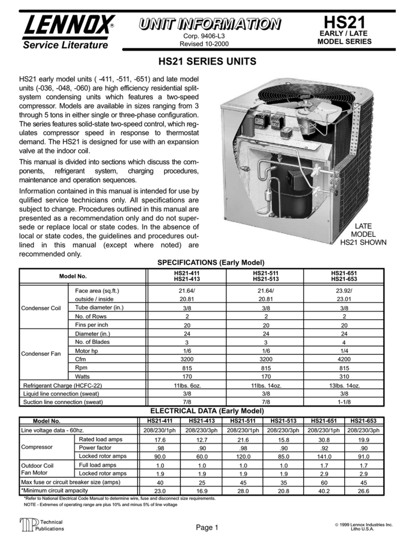 Lennox HS21 Series User manual