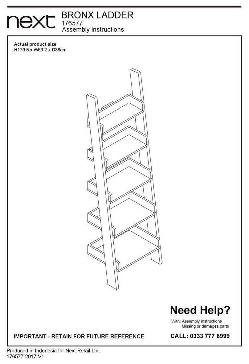 Next Retail BRONX LADDER 176577 Assembly instructions Next Retail BRONX LADDER 176577 Assembly instructions