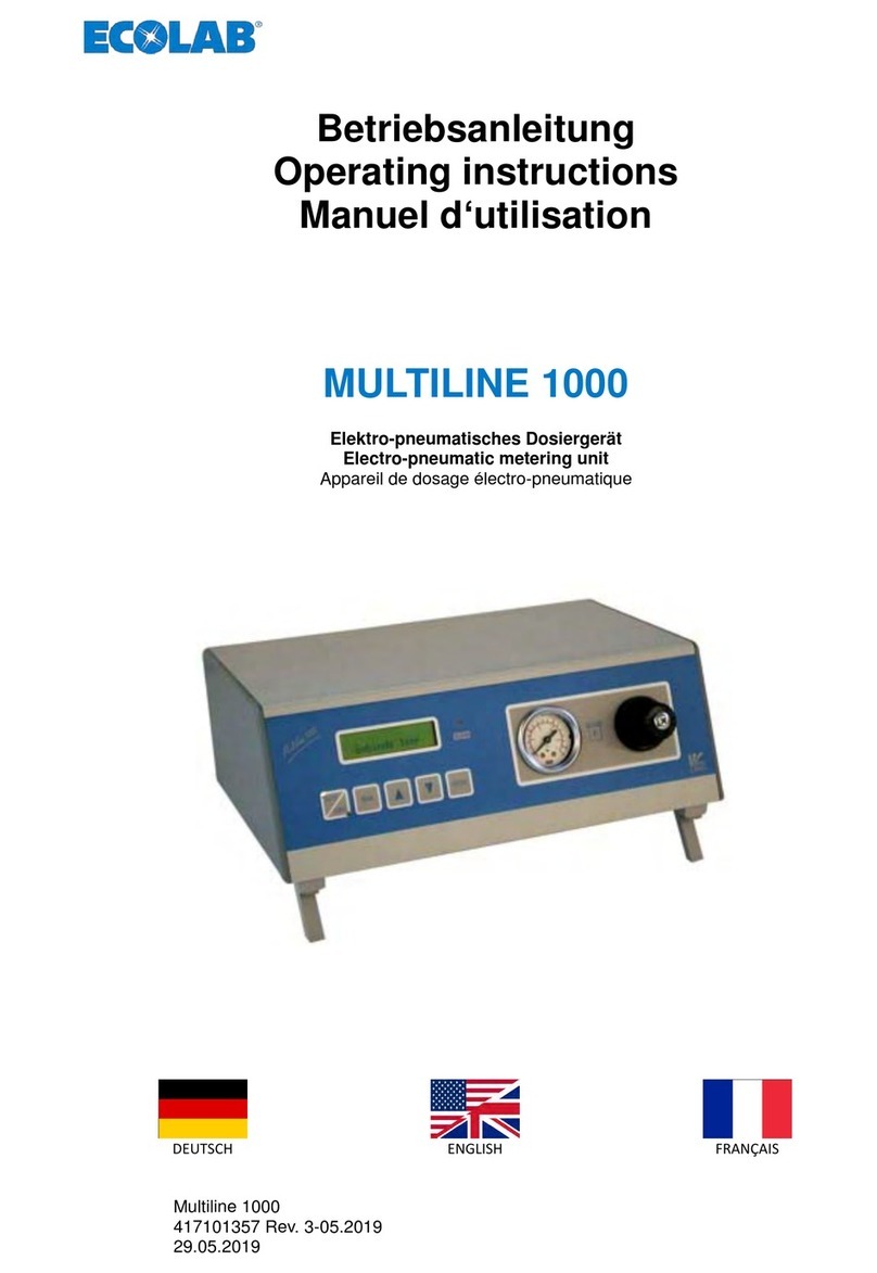 Ecolab MULTILINE 1000 User manual