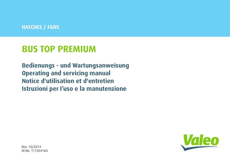 Valeo BUS TOP PREMIUM Operating and servicing manual