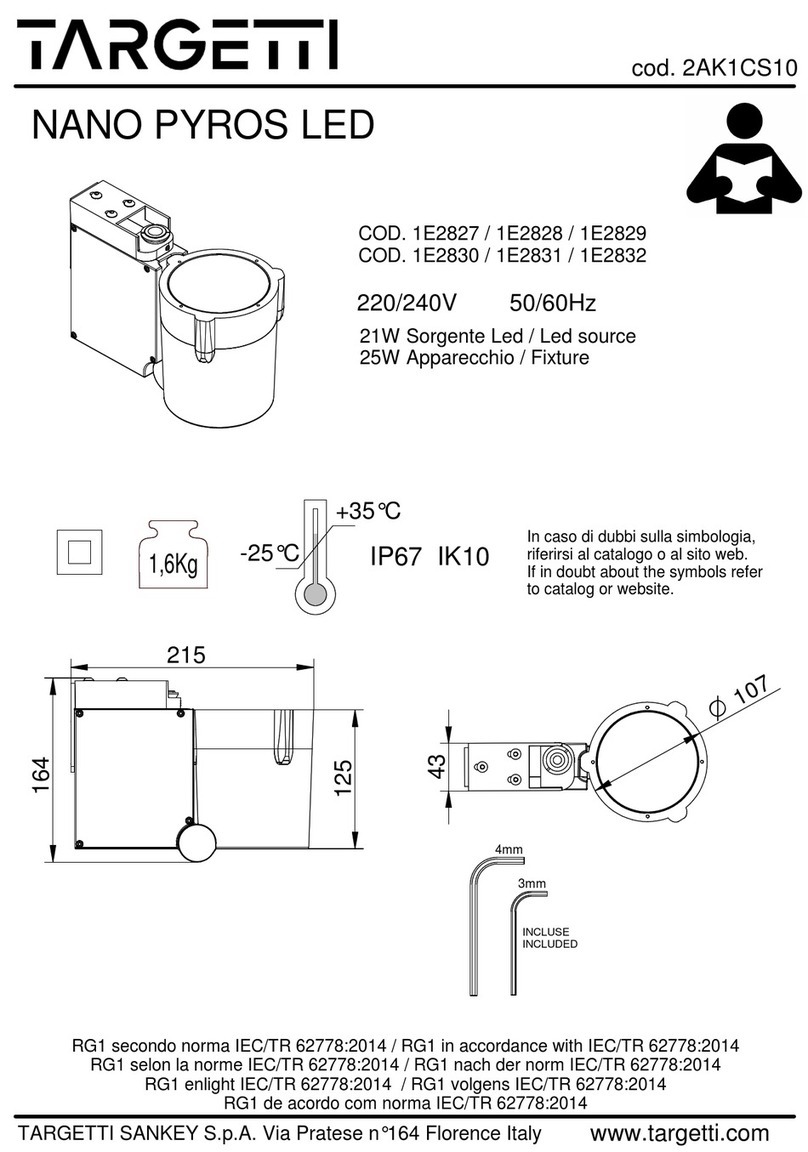 Targetti NANO PYROS 1E2827 manual