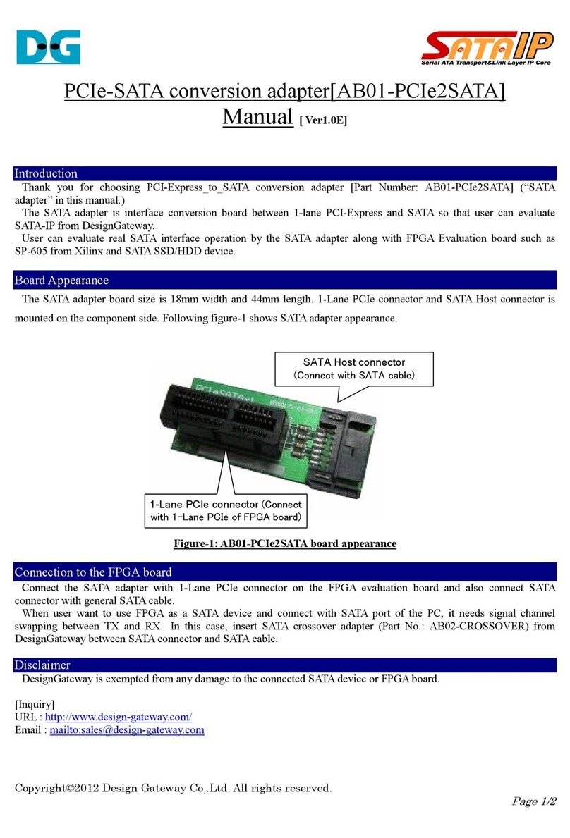 DG PCIe-SATA User manual