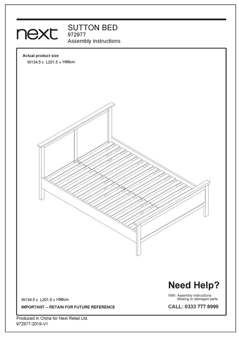 Next SUTTON BED Assembly instructions