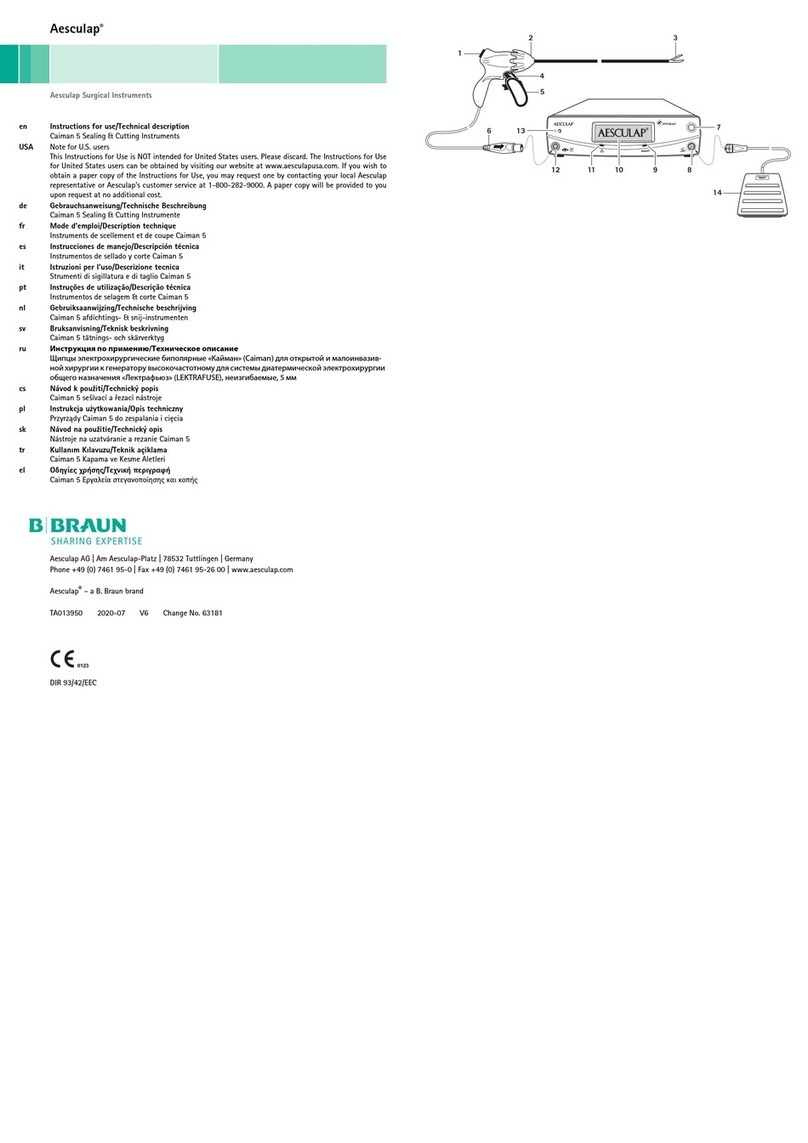 Braun Aesculap Caiman 5 Instructions for use/Technical description