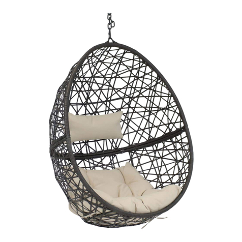 Sunnydaze Decor Caroline Hanging Egg Chair AJ-727 User manual