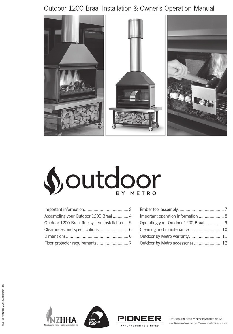 Metro DataVac outdoor 1200 Braai installation & owner's operation manual Metro DataVac outdoor 1200 Braai installation & owner's operation manual