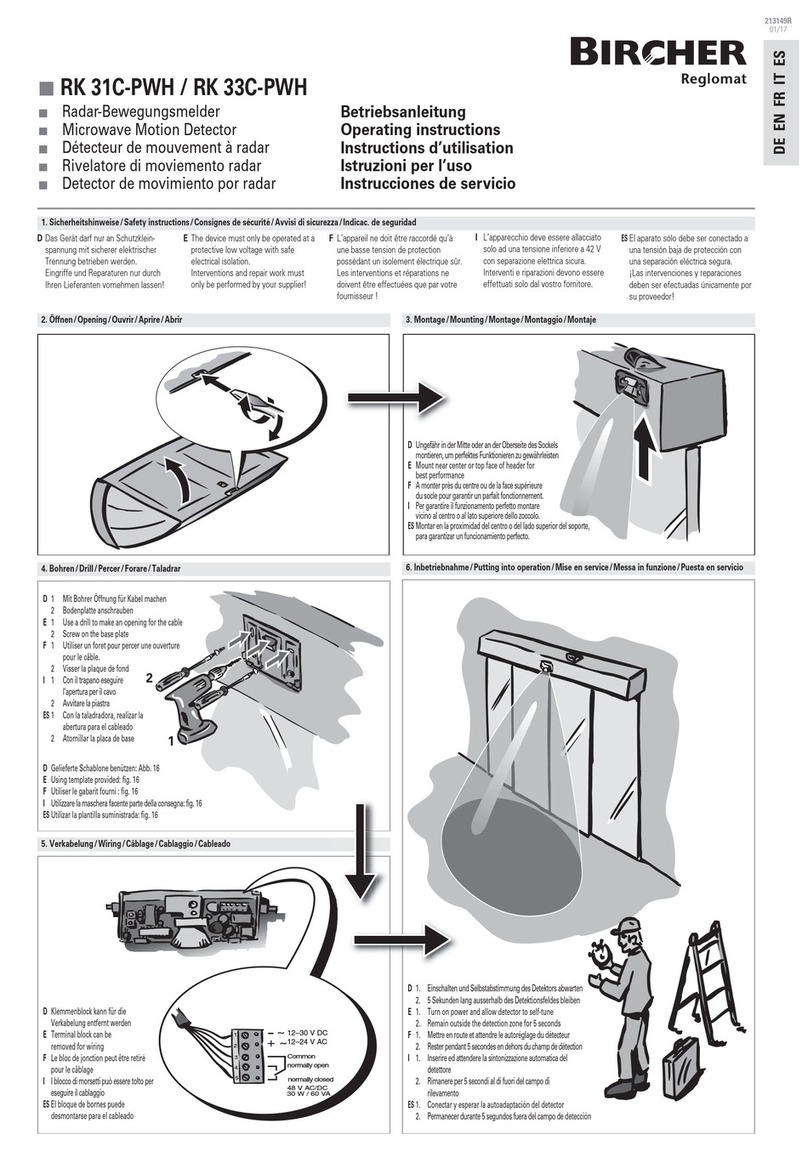 Bircher Reglomat RK 31C-PWH User manual Bircher Reglomat RK 31C-PWH User manual