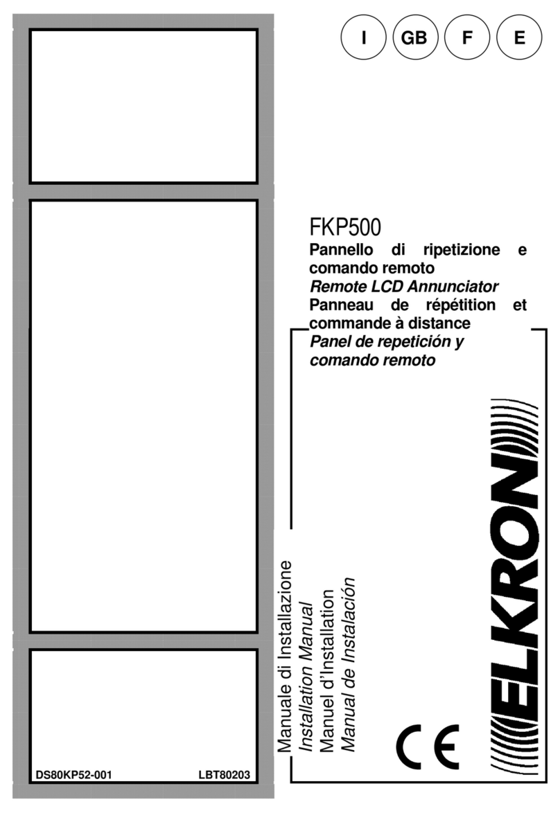 Elkron FKP500 installation manual