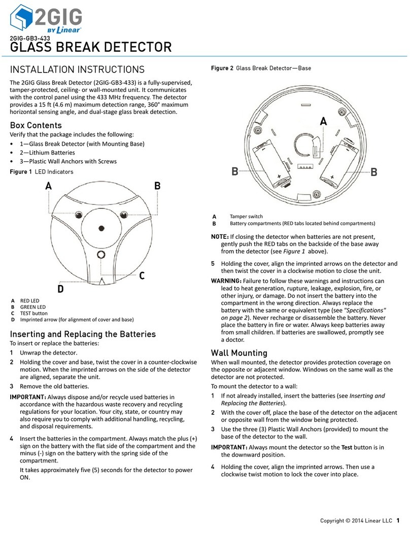 Linear 2GIG-GB3-433 User manual