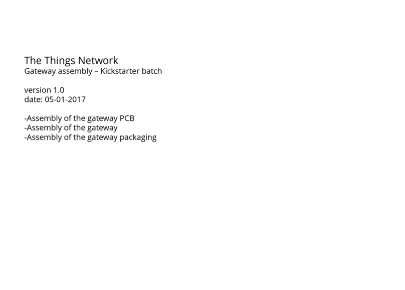 The Things Network TTN Gateway v1 - EU Assembly instructions