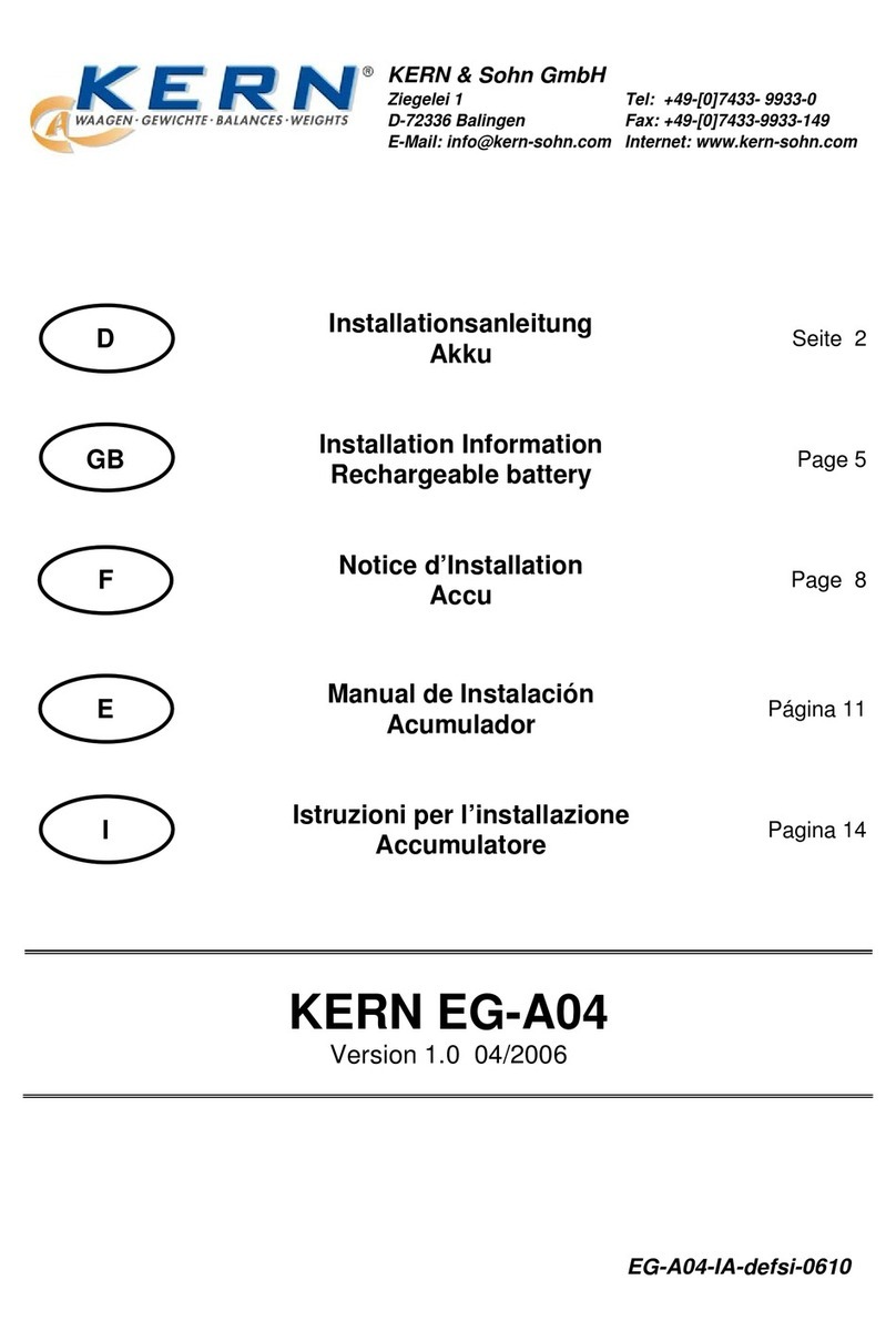 KERN EG-A04 Installation information