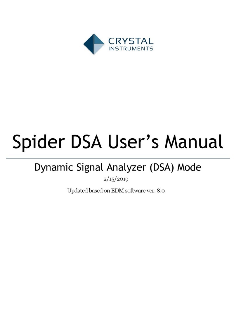 Crystal Instruments Spider User manual
