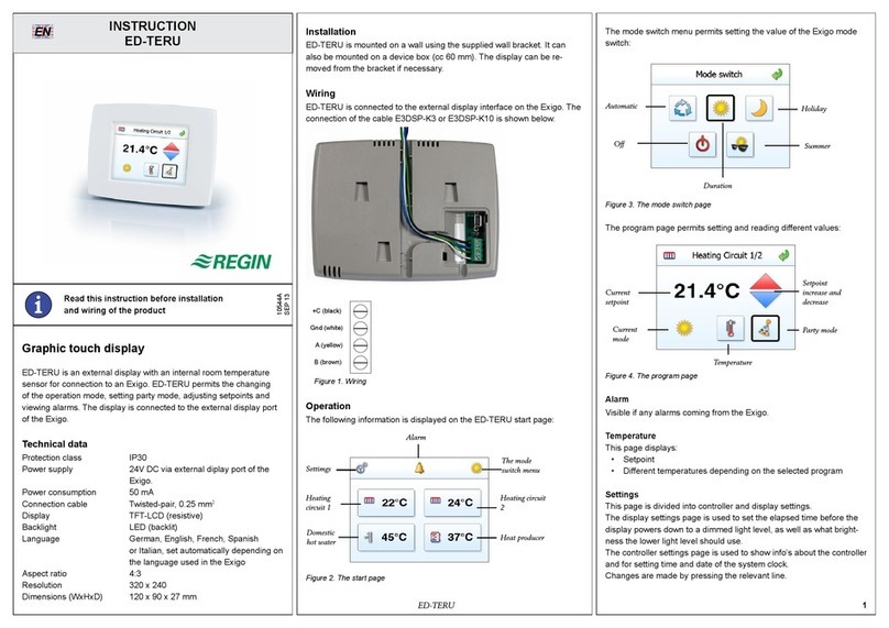 Regin ED-TERU User manual