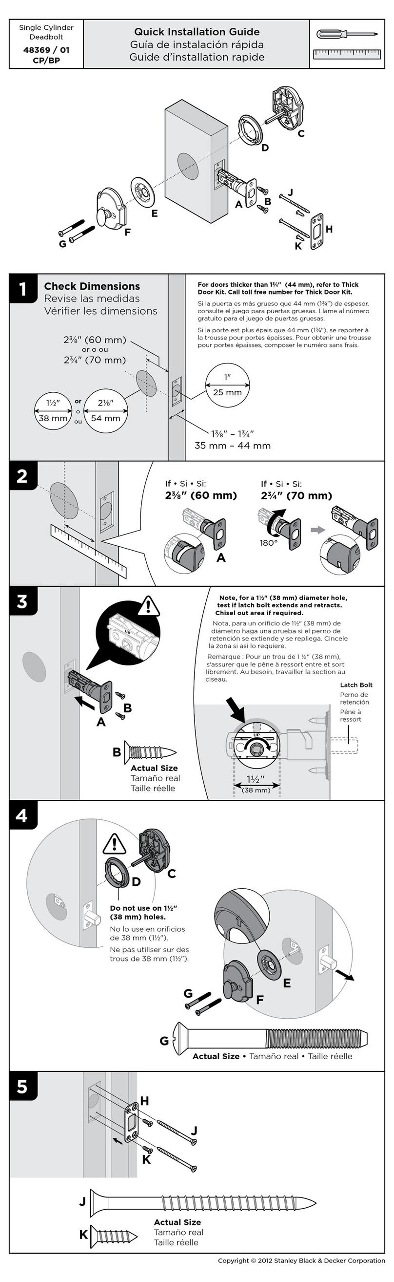Stanley 48369 / 01 CP/BP Quick installation guide