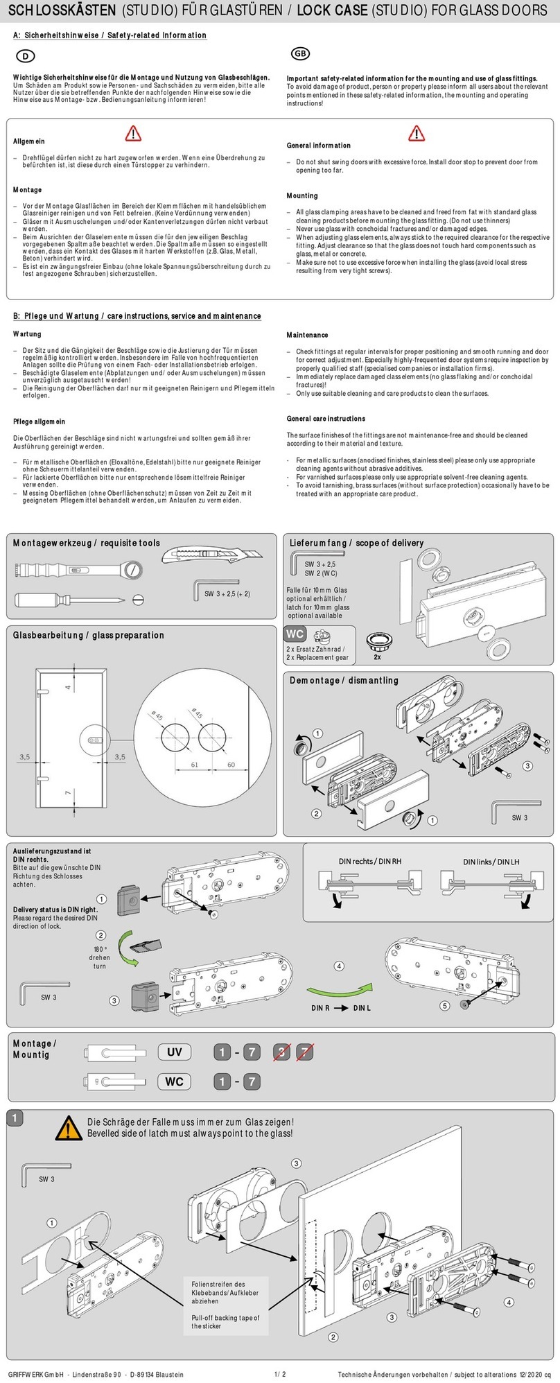 Griffwerk PURISTO S 100691177 User manual