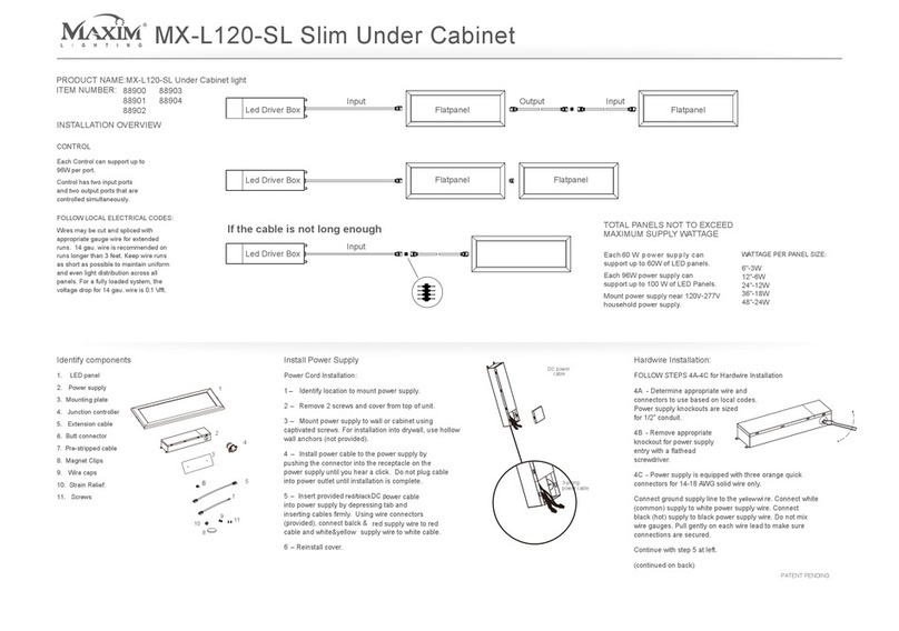 Maxim MX-L120-SL Quick user guide Maxim MX-L120-SL Quick user guide