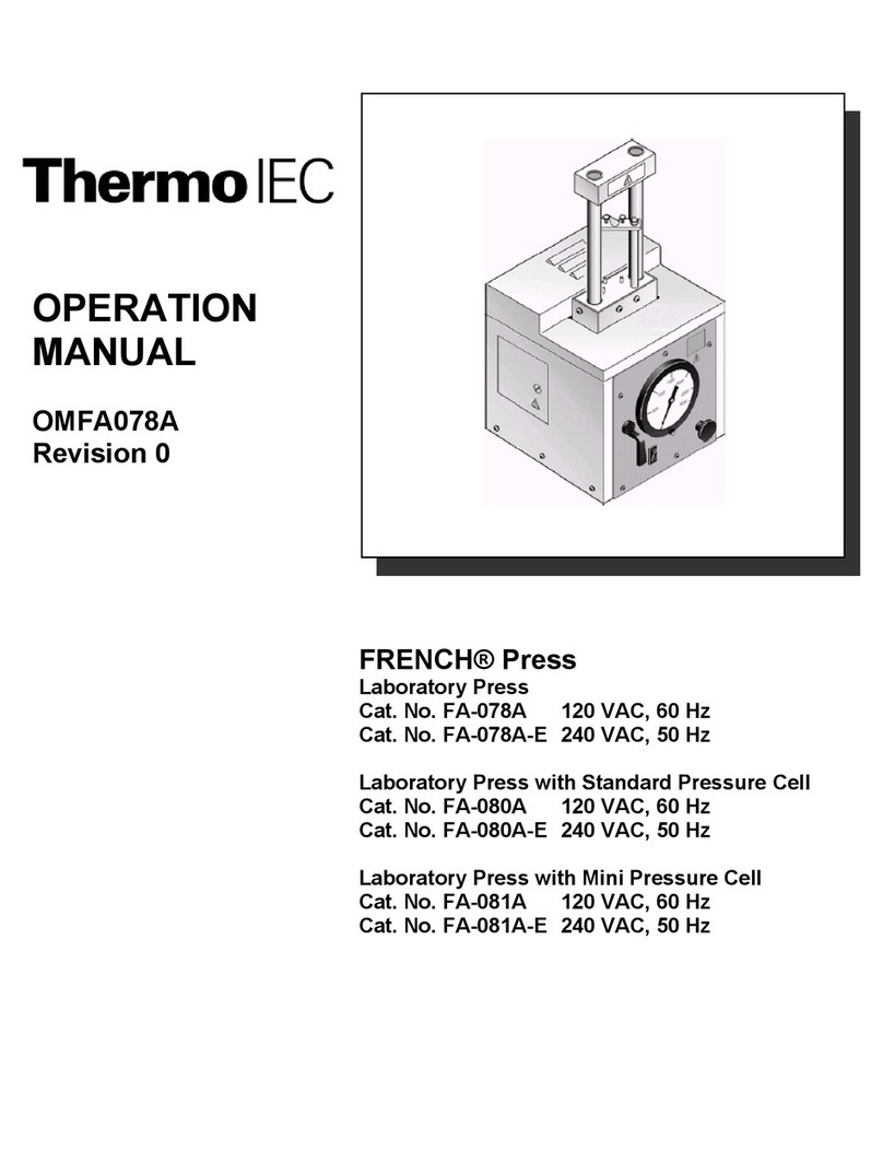 Thermo IEC FRENCH Press FA-078A Operation manual
