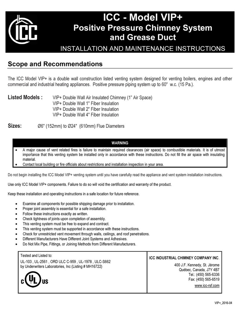 ICC VIP+ Air Insulated Installation and maintenance instructions