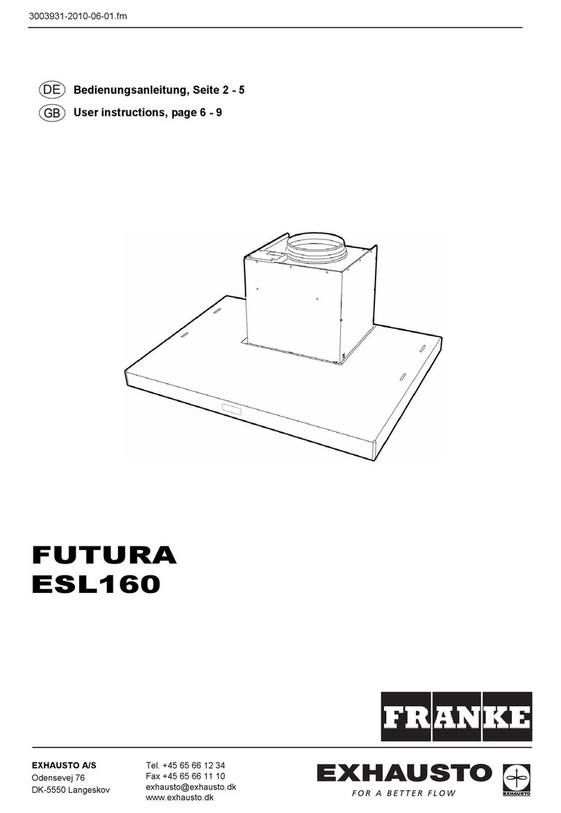 Exhausto FUTURA ESL160 User instructions