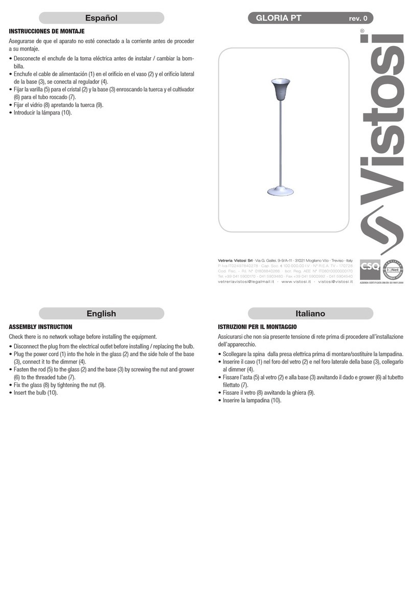 Vistosi GLORIA PT manual