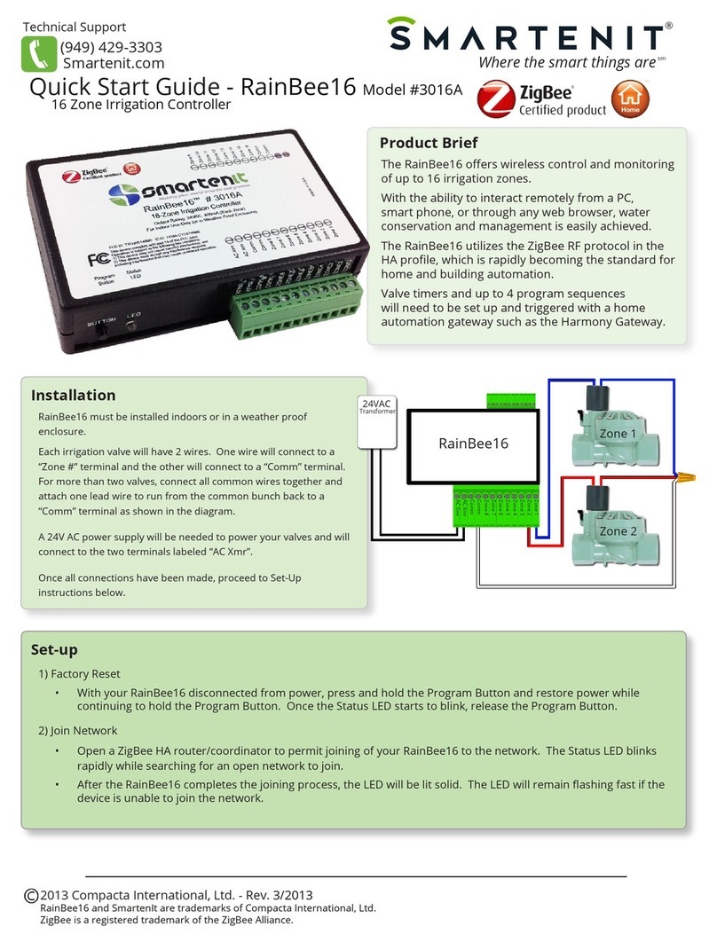 Smartenit RainBee16 User manual
