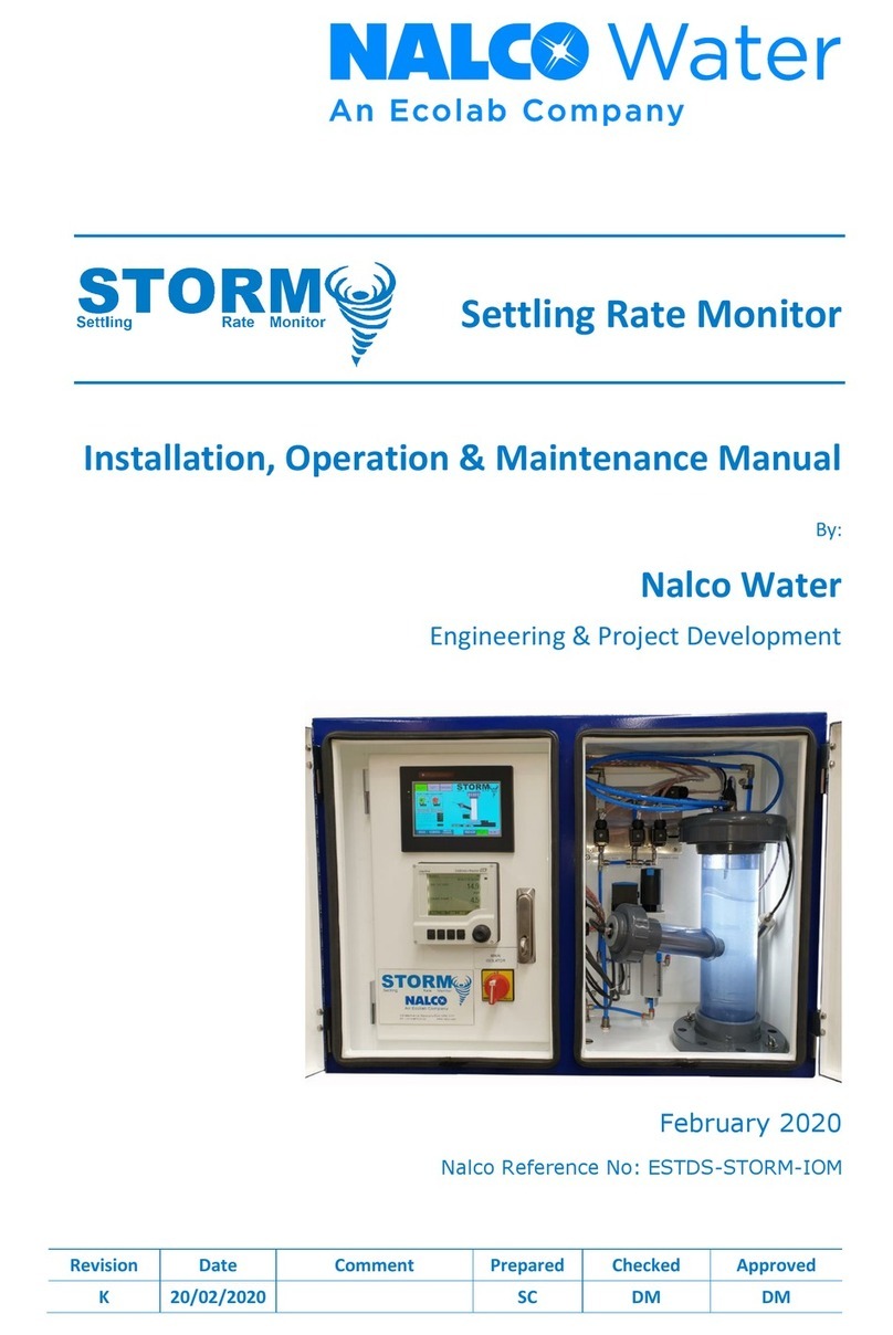 Ecolab Nalco Water STORM Settling Rate Monitor Installation, operation & maintenance manual Ecolab Nalco Water STORM Settling Rate Monitor Installation, operation & maintenance manual