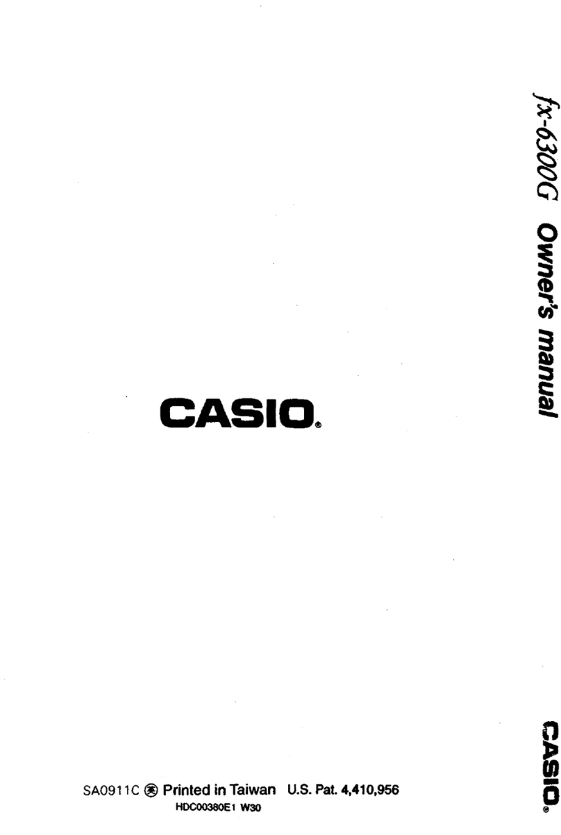 Casio FX-6300G User manual