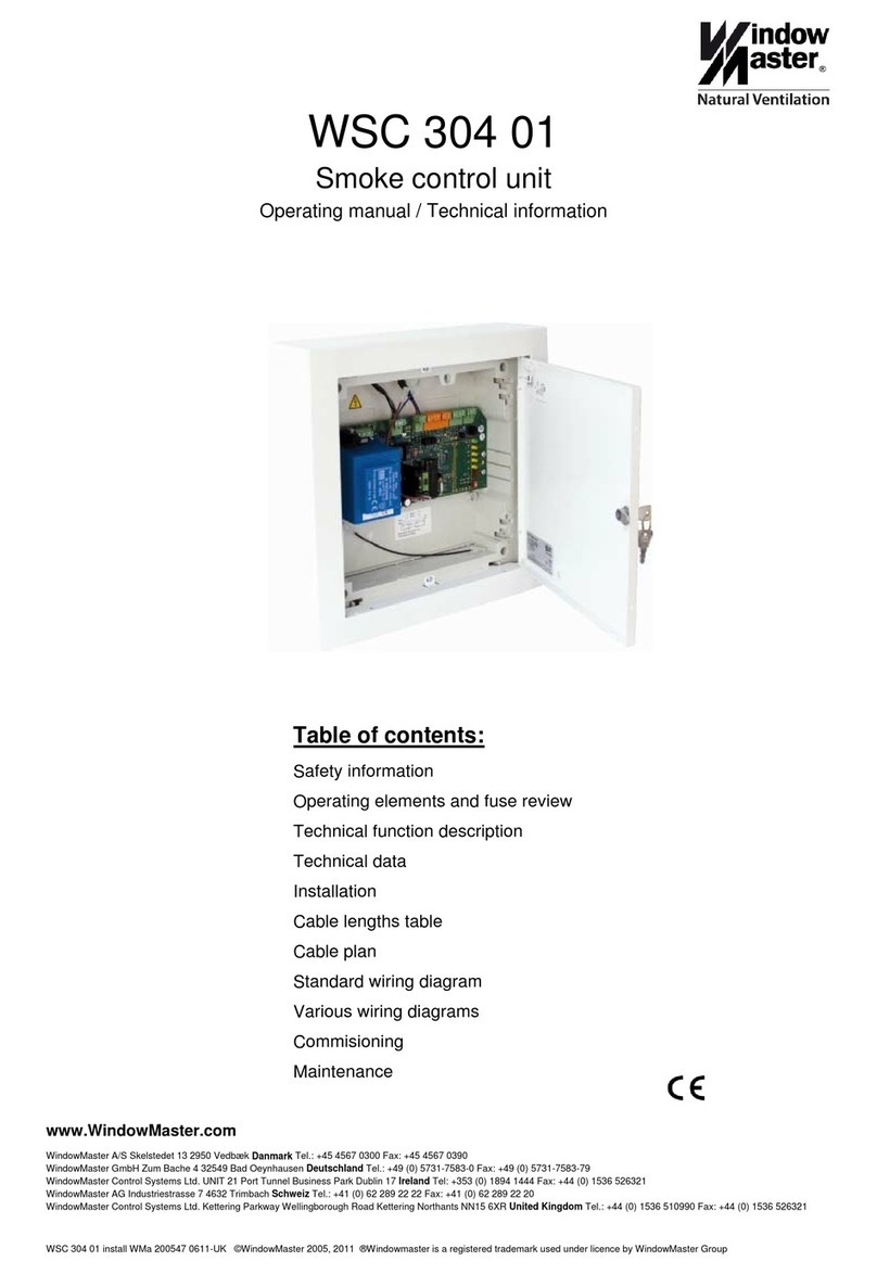 WindowMaster WSC 304 01 Operating manual/Technical information