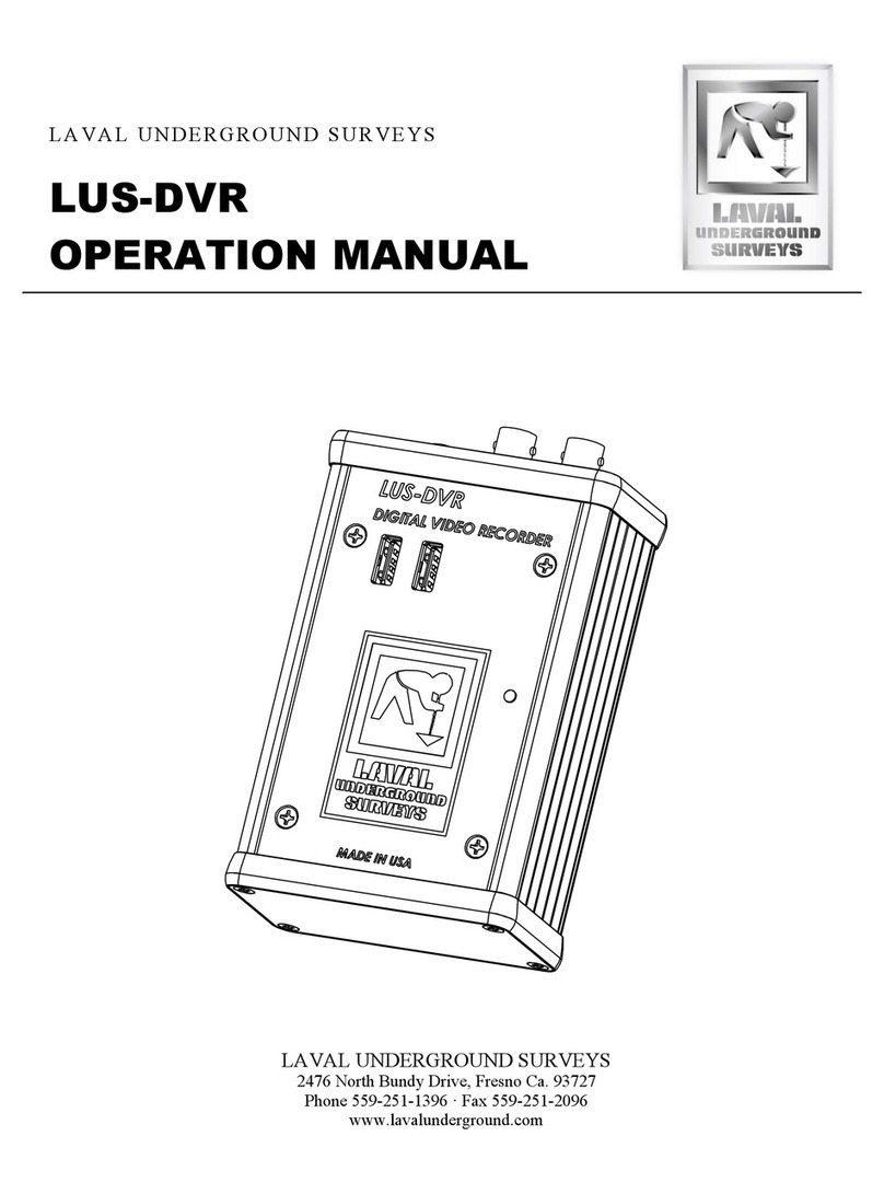 LAVAL UNDERGROUND SURVEYS LUS-DVR Operation manual