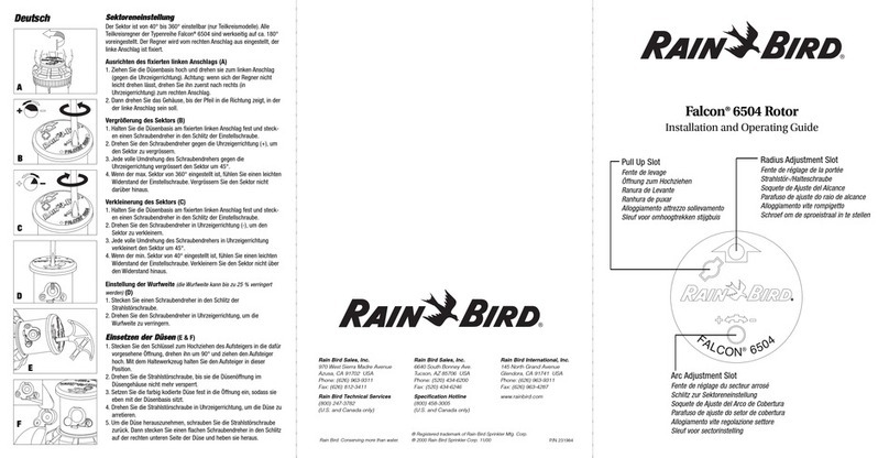 Rain Bird Falcon 6504 Installation and operating guide