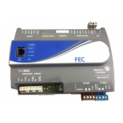 Johnson Controls Metasys FEC Series User manual Johnson Controls Metasys FEC Series User manual
