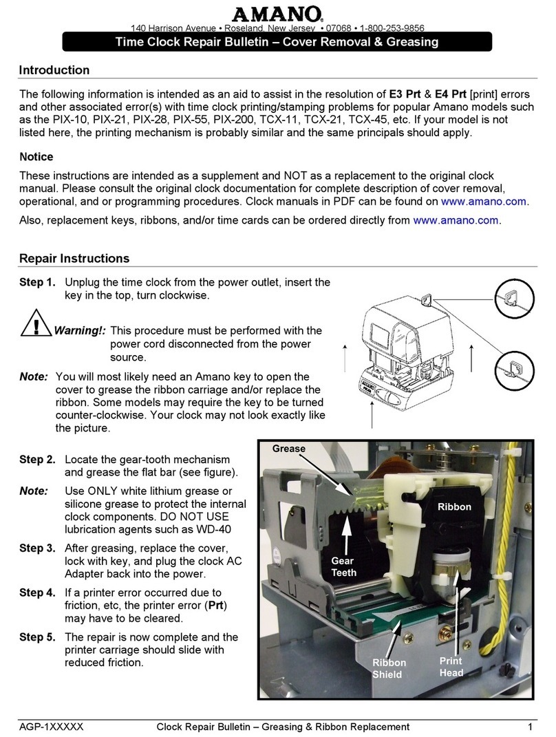 Amano PIX-10 Instruction Manual