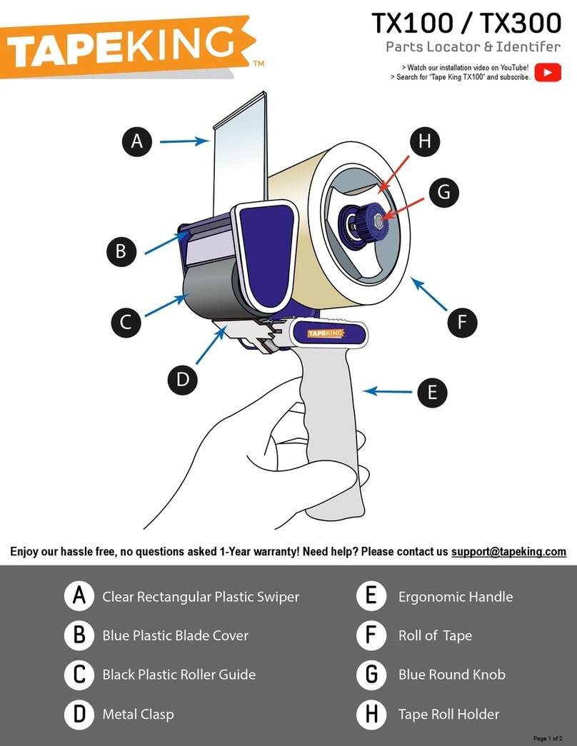 Tape King TX100 quick start guide