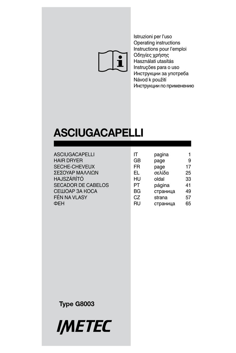 Imetec G8003 operating instructions