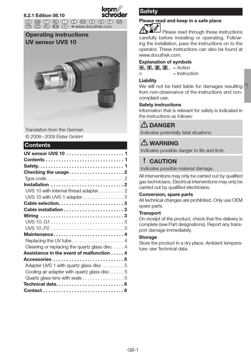 Krom Schroder UVS 10 operating instructions